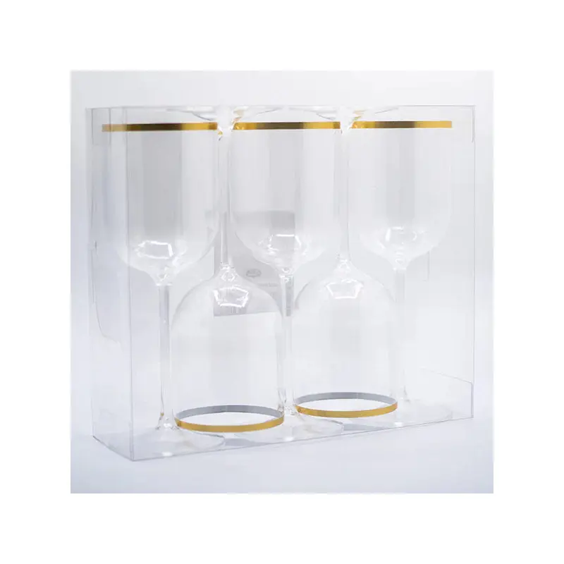 MADISON - 12OZ CLEAR W/ GOLD BAND WINE GOBLET 12x5 PK