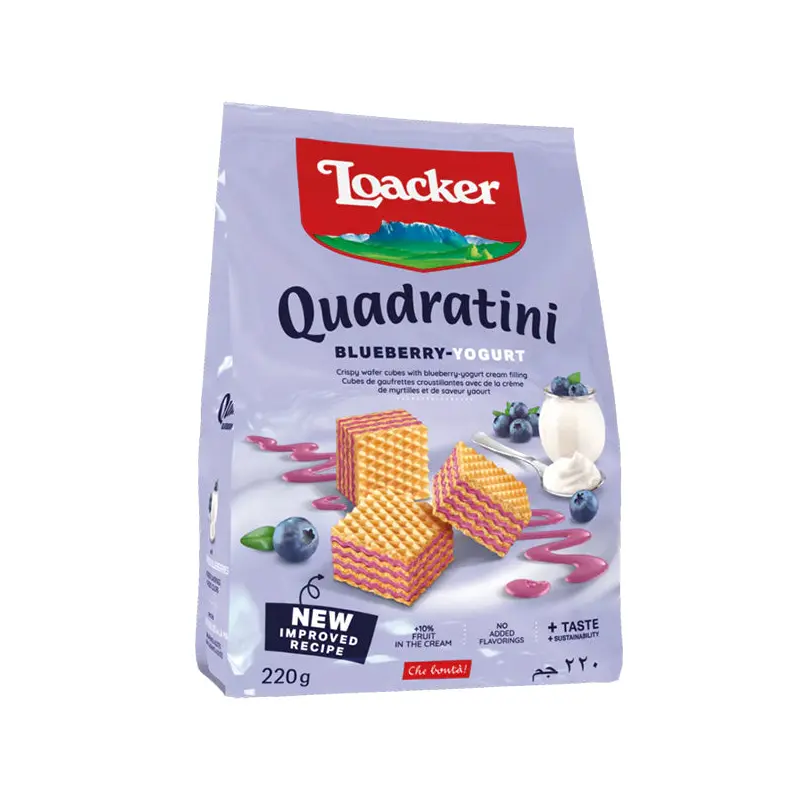 LOACKER - QUADRATINI  BLUEBERRY YOGURT 220GR