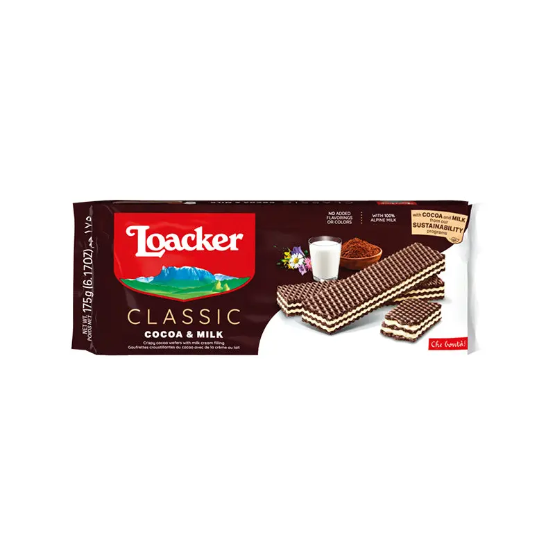 LOACKER - WAFER CLASSIC COCOA MILK 175GR