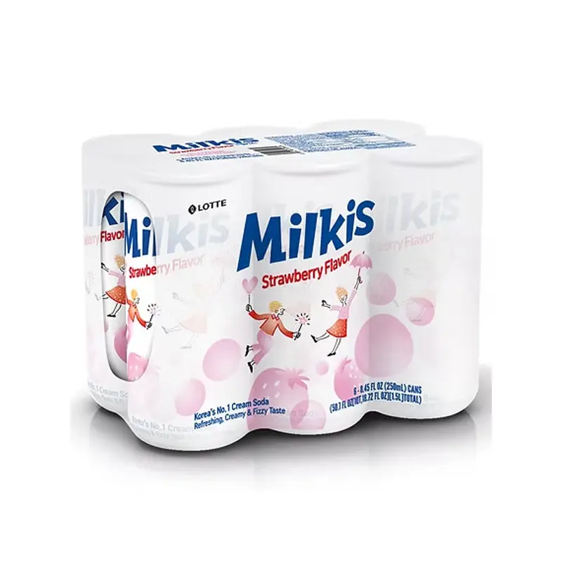 LOTTE - MILKIS STRAWBERRY MILK DRINK 6x250 ML