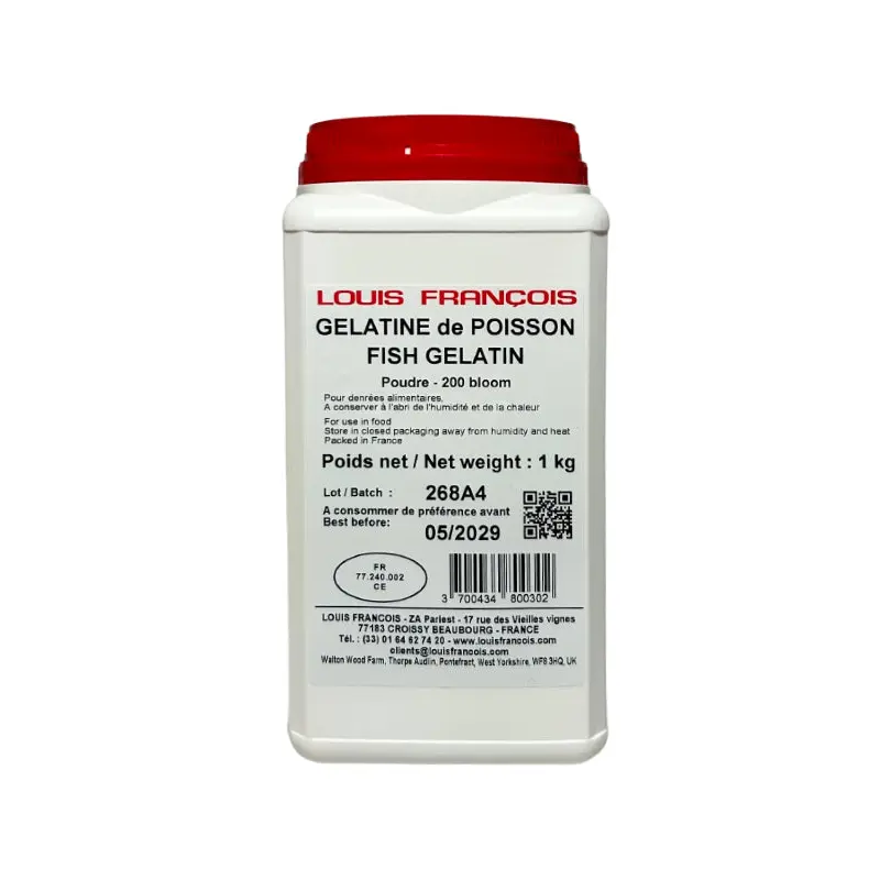 LOUIS FRANCOIS - GELATIN BLOOM 200 (FISH GELATIN) 1KG