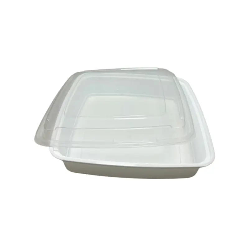 LR - SQUARE JE-48 WHITE CONTAINER COMBO 48OZ 100EA