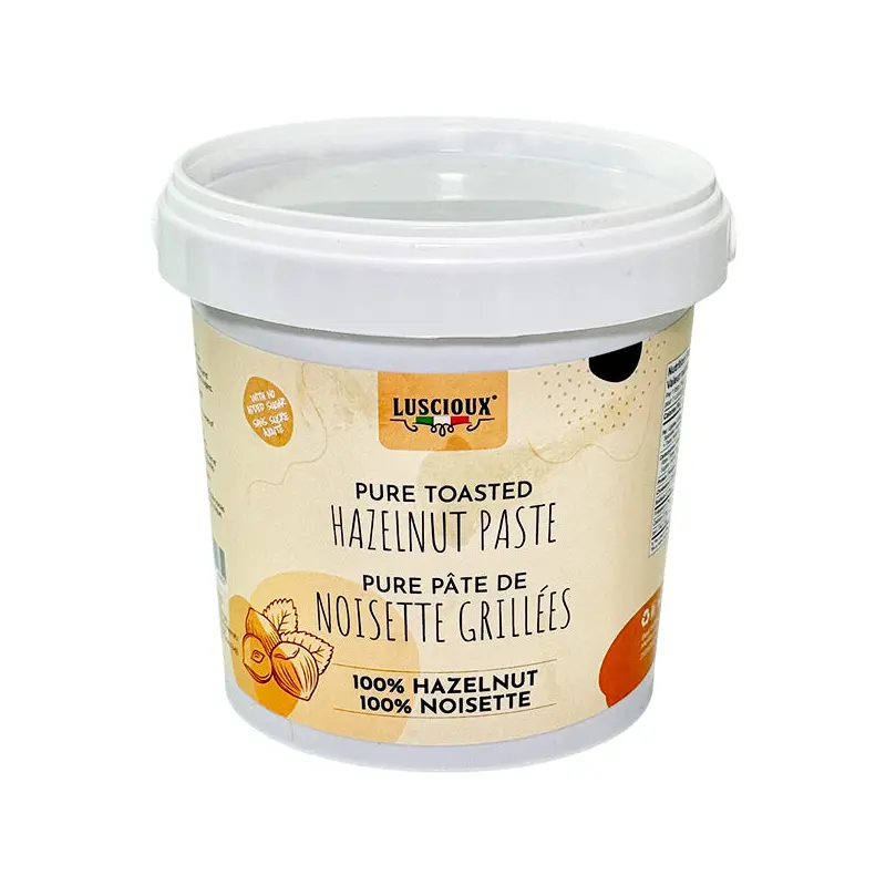 LUSCIOUX - PURE TOASTED HAZELNUT PASTE 1KG