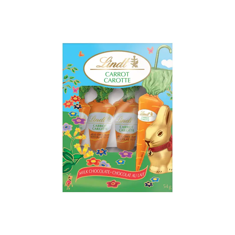 LINDT - LINDOR CARROT CHOC 4 PACK 54GR