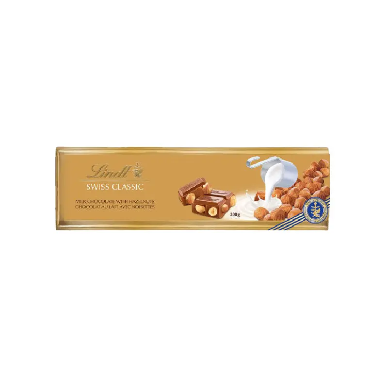 LINDT - SWISS CLASSIC GOLD MILK HAZELNUTS 300GR