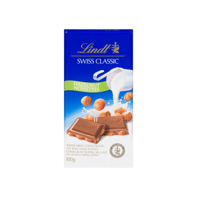 LINDT - SWISS CLASSIC HAZELNUT 12x100 GR
