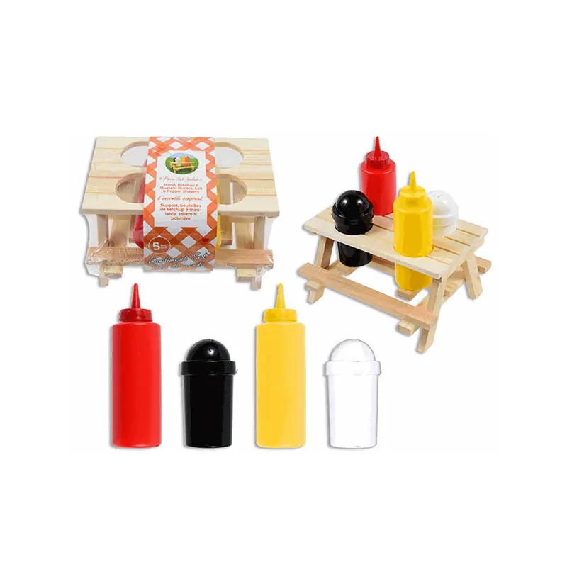 LINK - CONDIMENT PACK W/ WOODEN PICNIC STAND 1UN