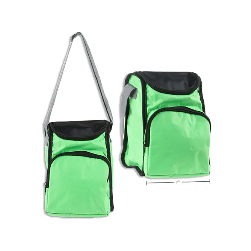 LINK - NYLON LUNCH BAG 7*6*10 CARRY STRAP+ZIP FRONT EA