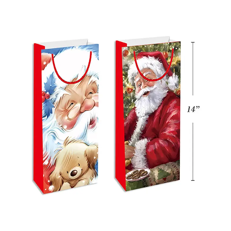 LINK - XMAS TRADITIONAL BOTTLE GLOSSY GIFTBAG 1 UN