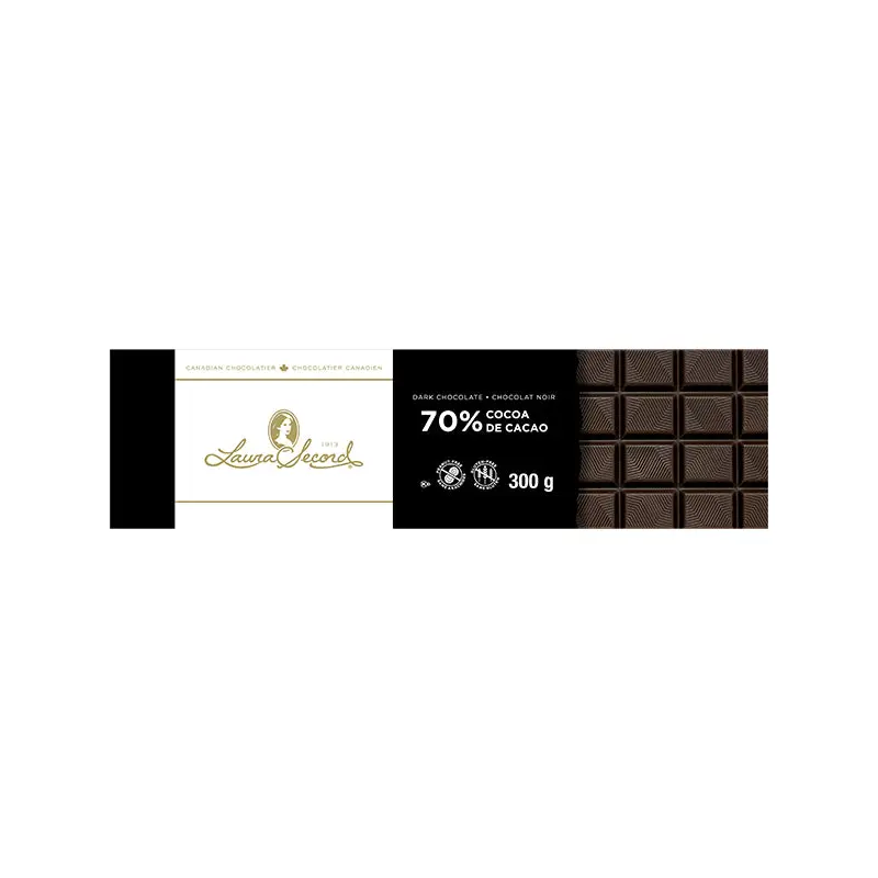 LAURA SECORD - 70% DARK CACAO CHOCOLATE BAR 12x300 GR