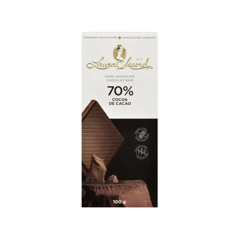 LAURA SECORD - DARK CHOCOLATE 70% COCOA 12x100 GR