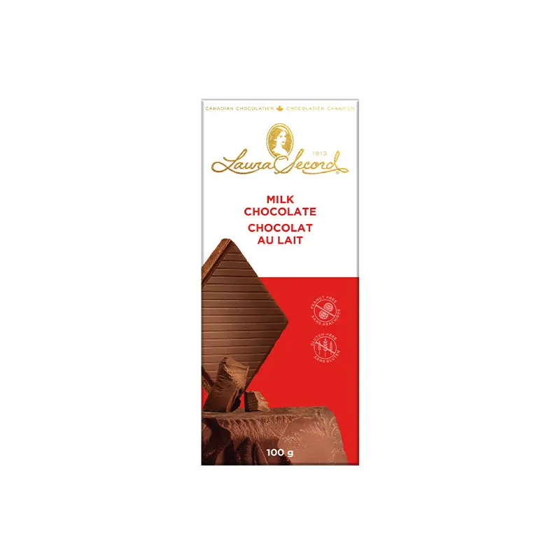 LAURA SECORD - MILK CHOCOLATE BAR 12x100 GR
