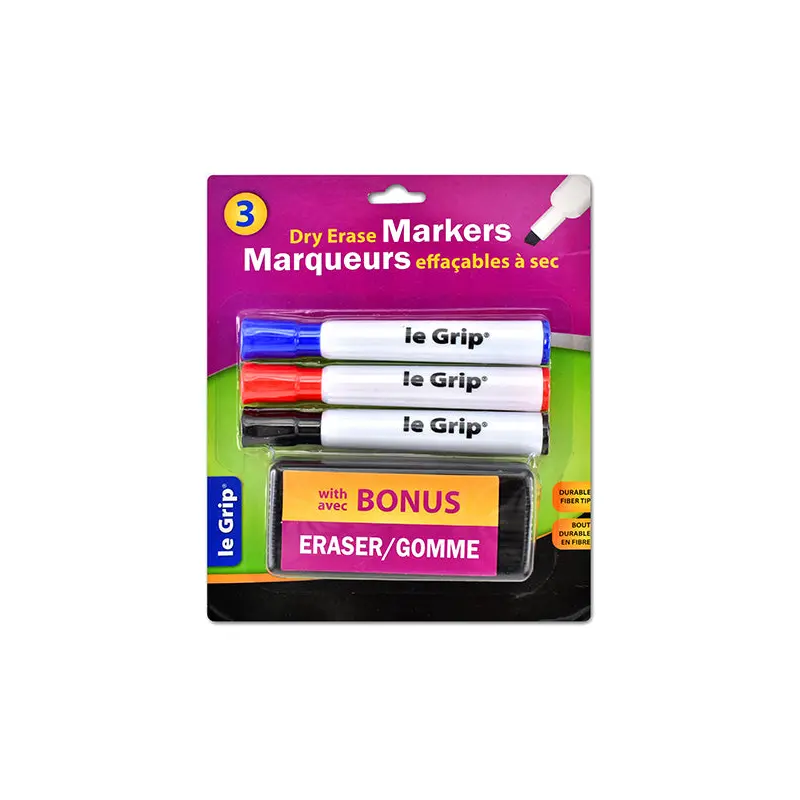 LE GRIP - SELECTUM 3 DRY ERASER MARKERS WITH 3EA