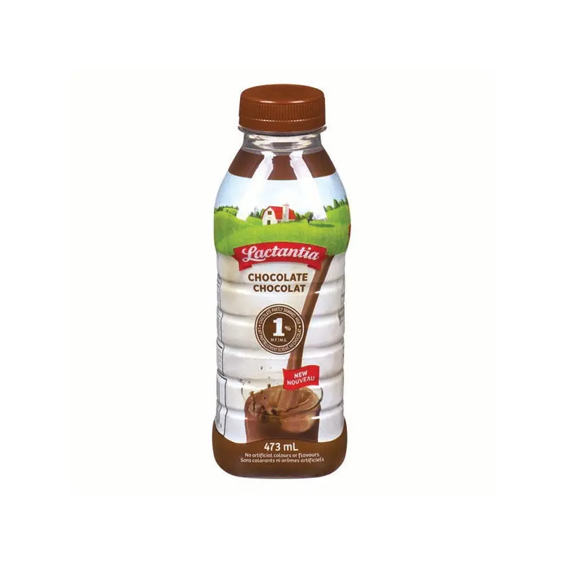 LACTANTIA - CHOCOLATE MILK BOTTLES 1% 473ML