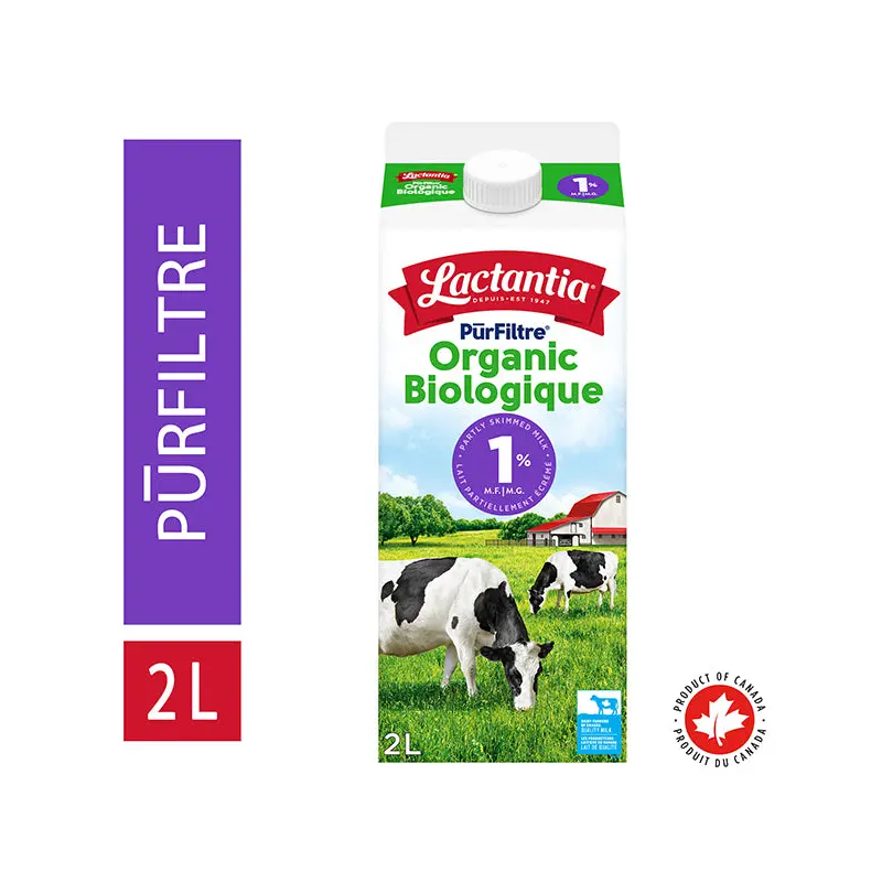 LACTANTIA - PURFILTRE 1% ORGANIC MILK 9x2 LT