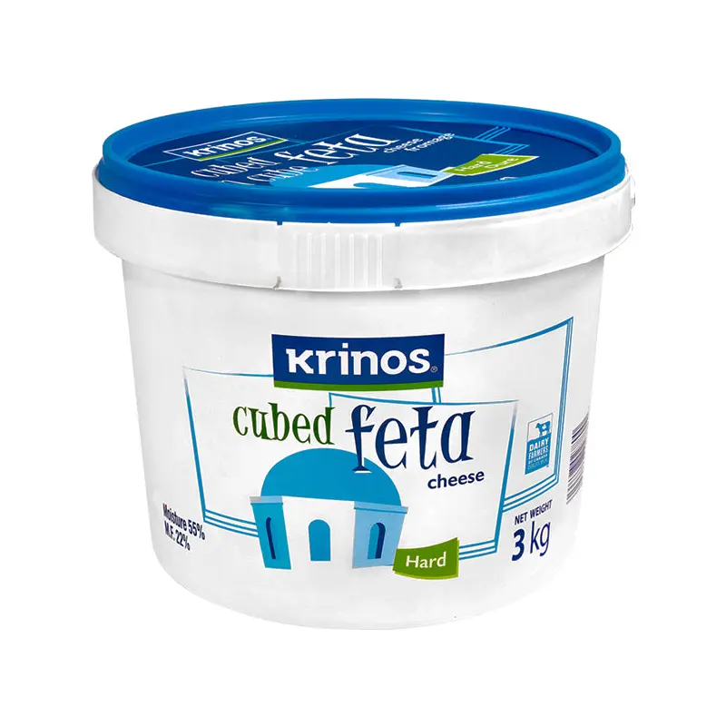 KRINOS - CUBED FETA CHEESE 3KG