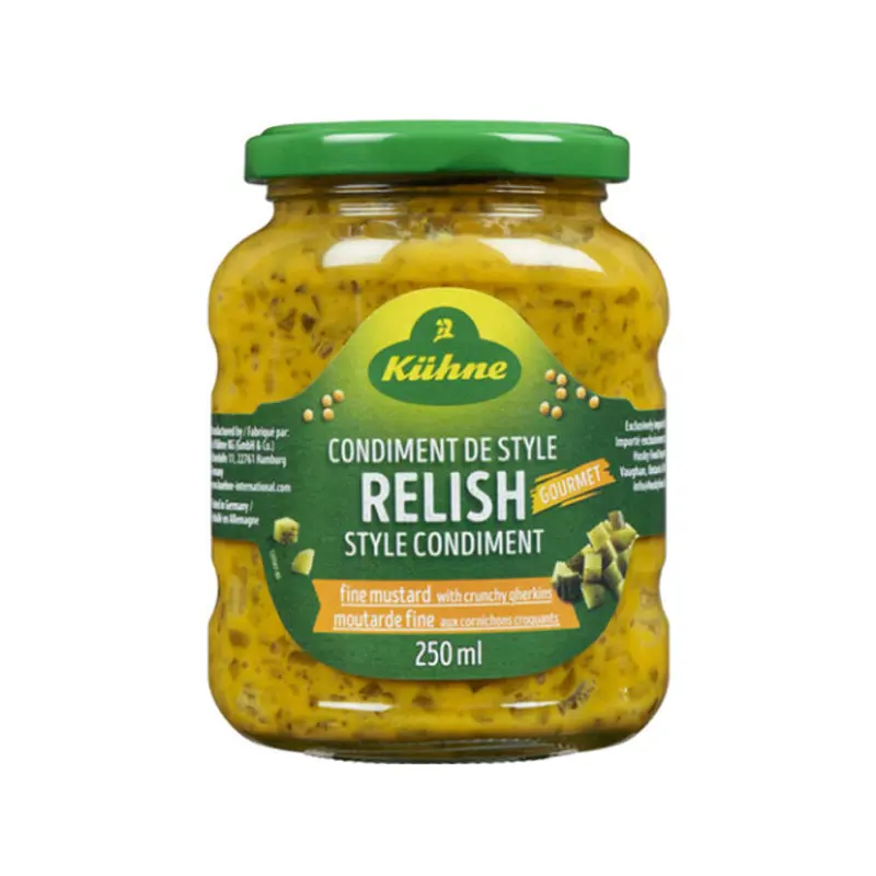 KUHNE - FINE MUSTARD GOURMET RELISH 250ML