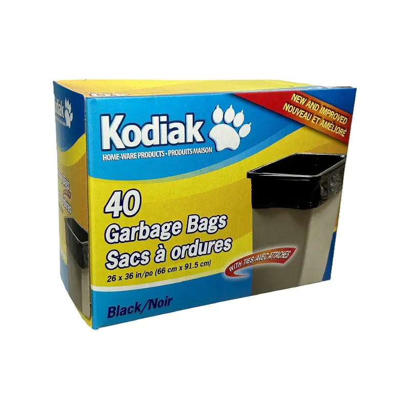 KODIAK - REGULAR BLACK GARBAGE BAGS 26"x36" 10X40 EA