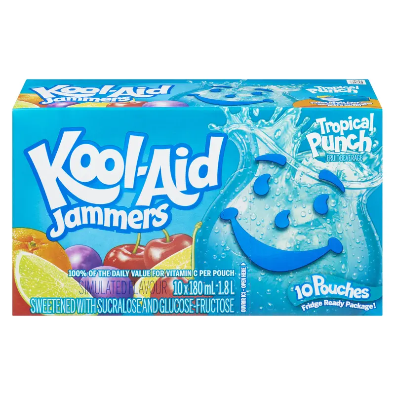 KOOL-AID - JAMMERS TROPICAL PUNCH 10x180 ML