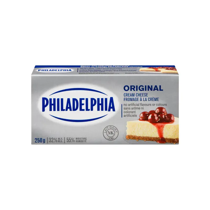 KRAFT - PHILADELPHIA CREAM CHEESE PLAIN BRICK 24x250 GR
