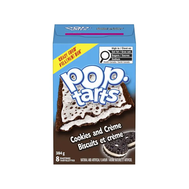 KELLOGG - POP TARTS FROSTED COOKIES & CREAM 12x384 GR