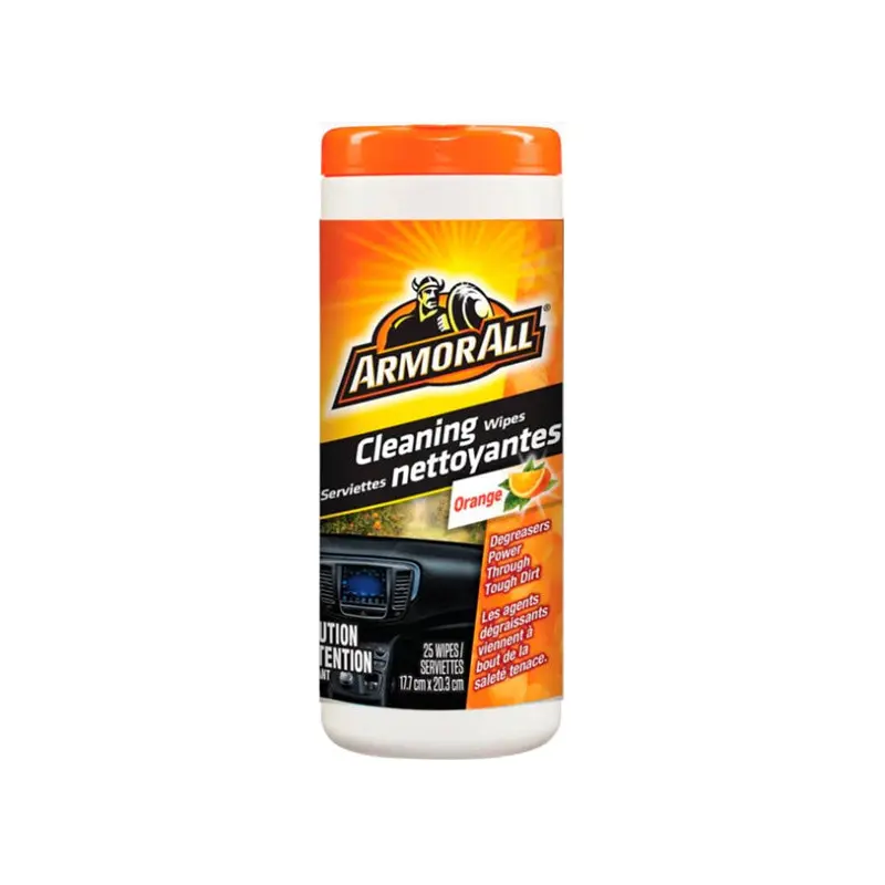ARMOR ALL - ORANGE CLEANING WIPES 25CT