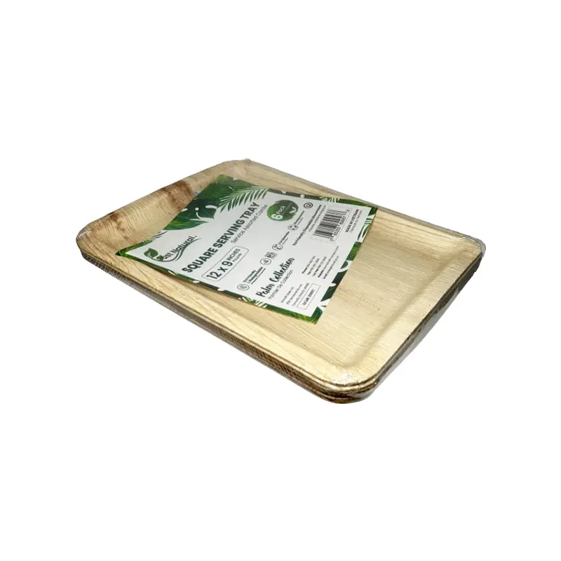 JUST NATURAL - 12x9IN SQUARE SERVING TRAY 12x6 EA