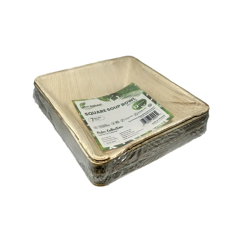 JUST NATURAL - 7IN SQUARE BOWL 12EA