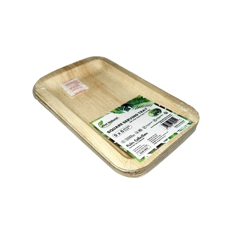 JUST NATURAL - 9x6IN SQUARE SERVING TRAY 12x6 EA