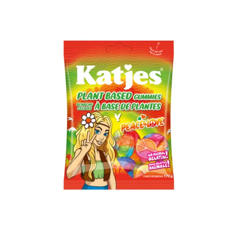 KATJES - PLANT BASED PEACE & LOVE GUMMIES 170GR