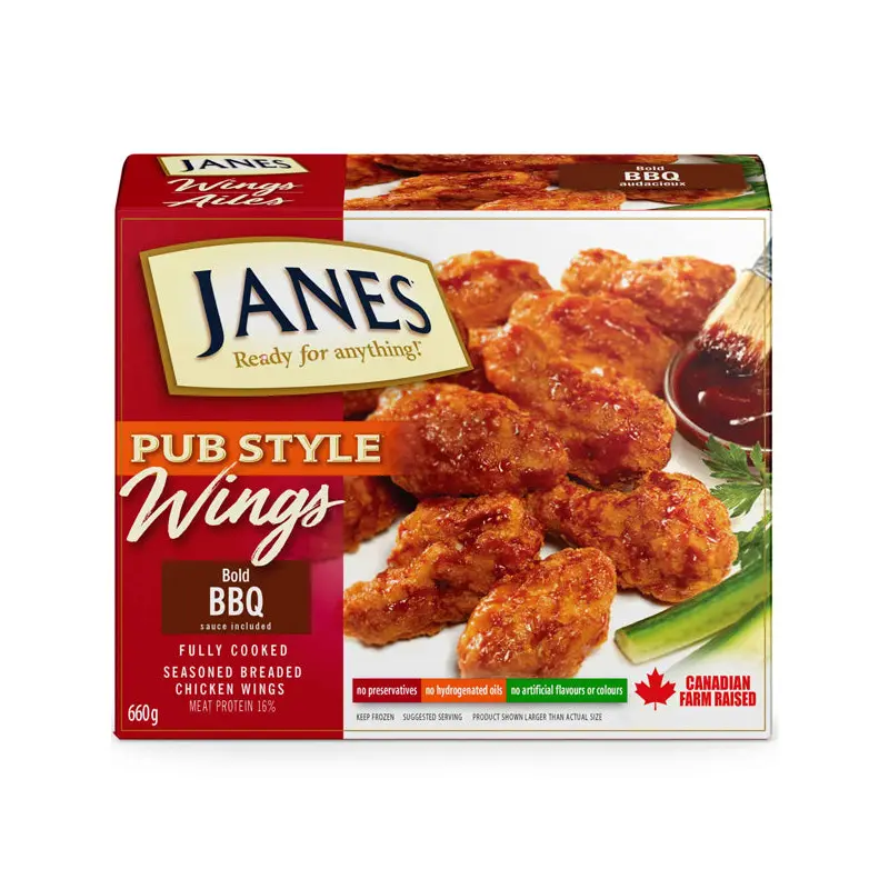 JANES - PUB STYLE CHICKEN WINGS BBQ 660GR