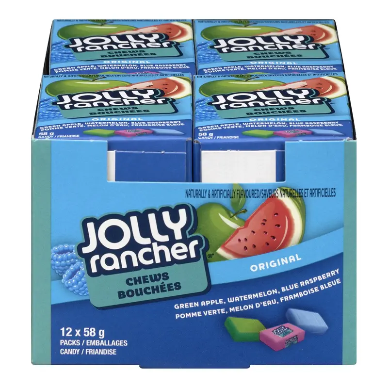 JOLLY RANCHER - FRUIT CHEWS ORIGINAL 12x58 GR