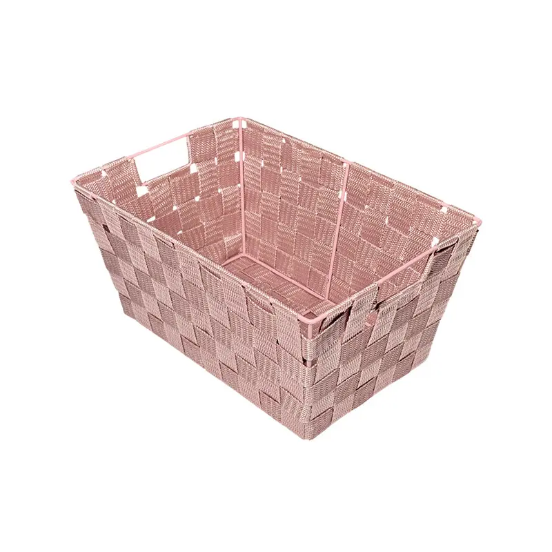 ITY - SINGLE NYLON RECTANGULAR STORAGE BASKET PINK EA
