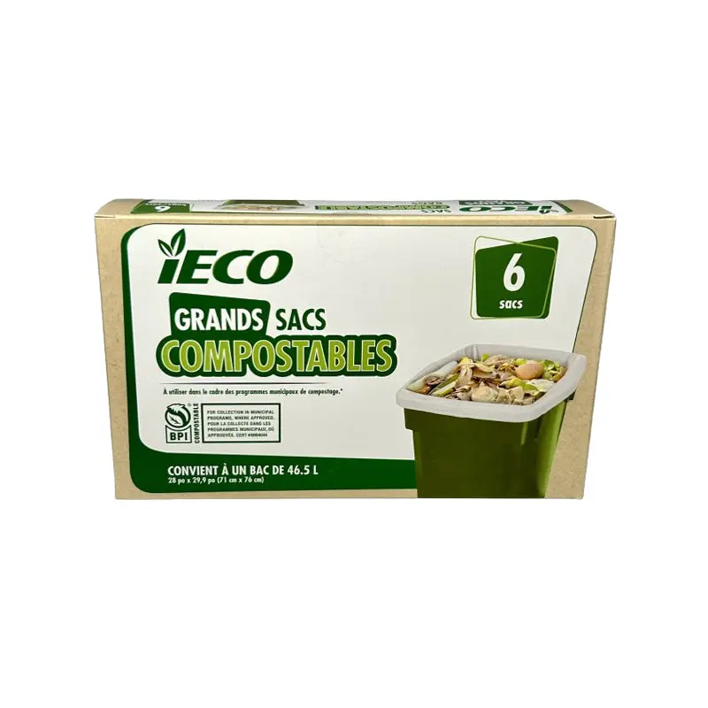 IECO - COMPOSTABLE BIN LINERS 24x6 EA