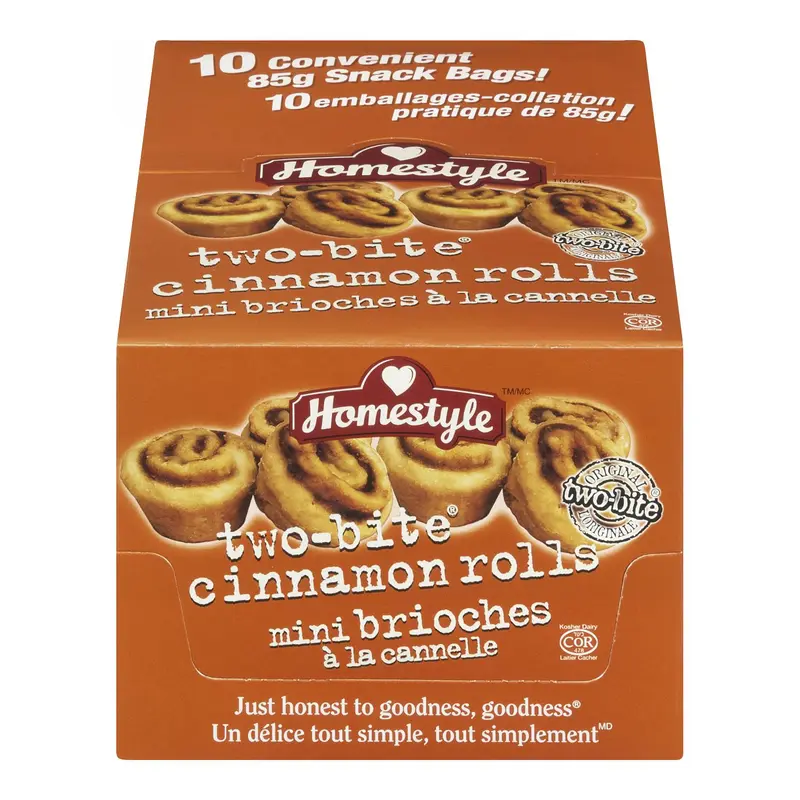 HOMESTYLE - TWO-BITE CINNAMON ROLLS 10x70GR