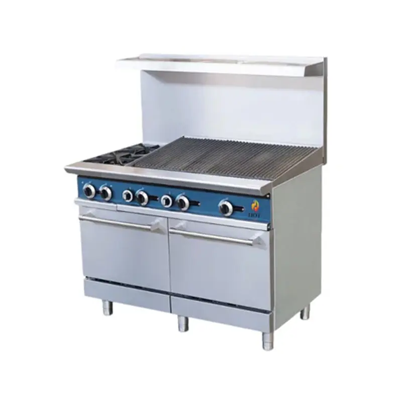 HOTZONE - 2 BURNER WITH 24" CHARBROILER