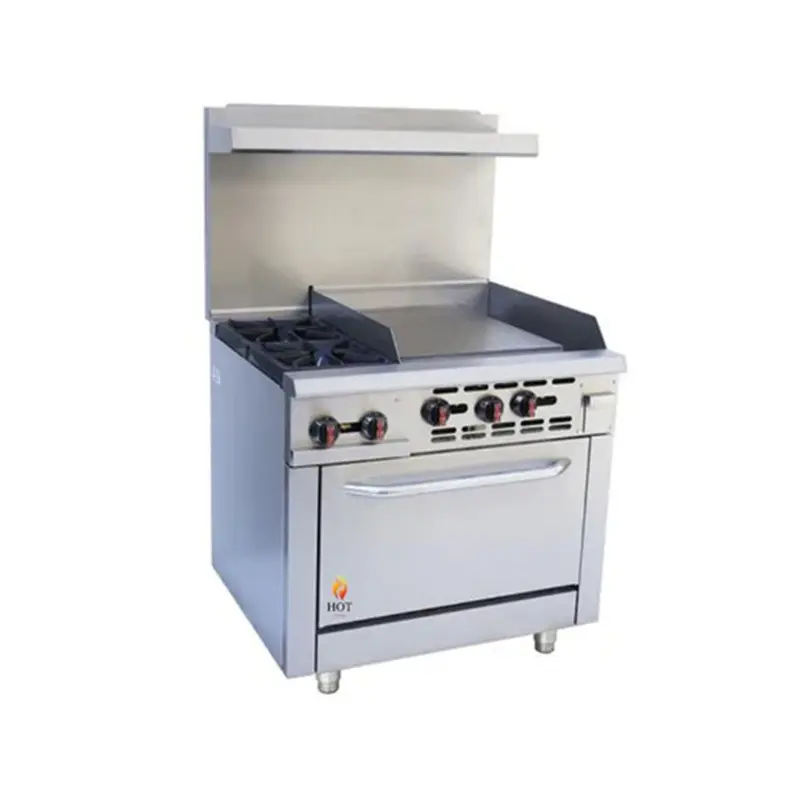 HOTZONE - 24" 2 BURNER & 12" GRIDDLE RANGE