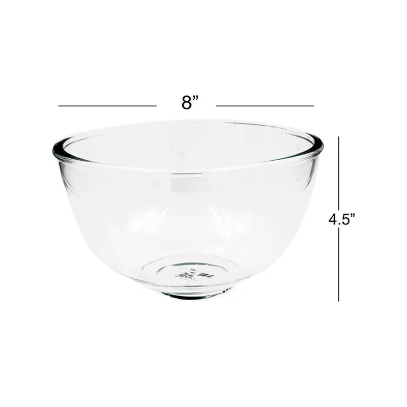 HOUSEWARE - BOWL GLASS MIXING 8x4.5 IN
