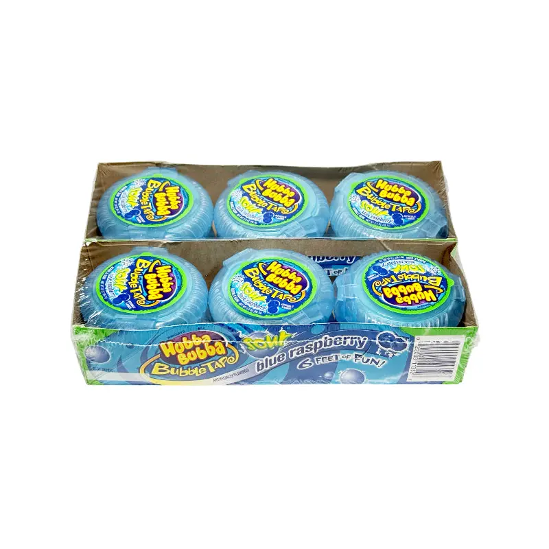 HUBBA BUBBA - SOUR BLUE RASPBERRY TAPE 12x60 GR
