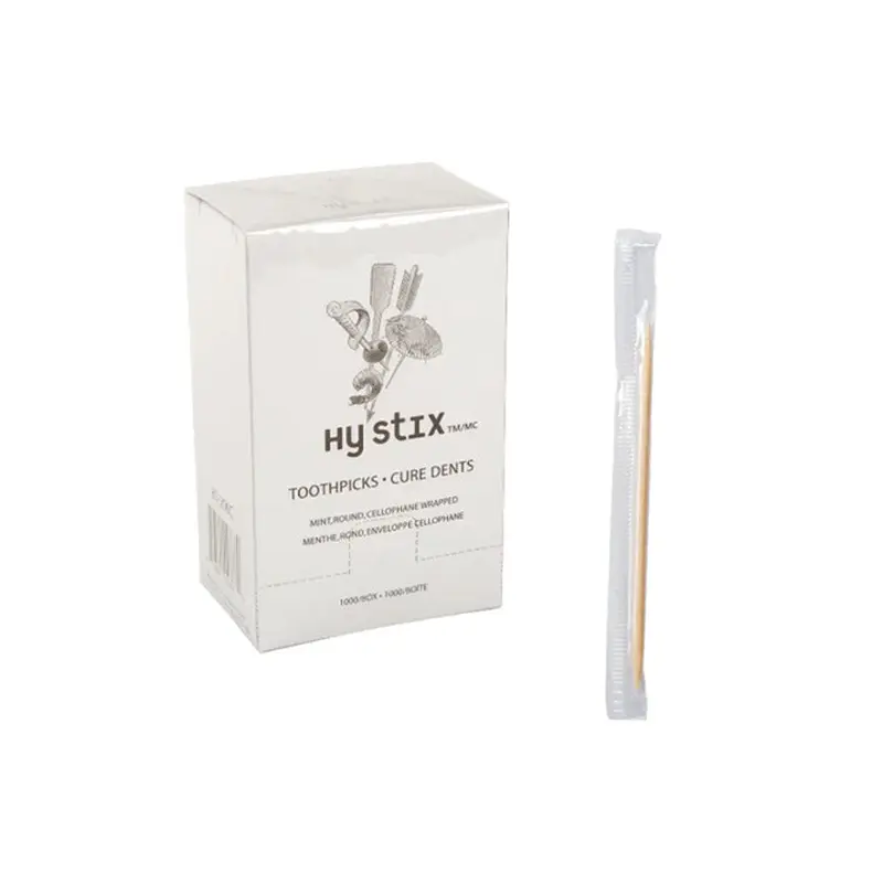 HY STIX - TOOTHPICK MINT CELLO WRAPPED 1000PK