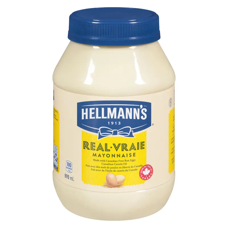 HELLMANNS - MAYONNAISE REGULAR PLASTIC 890ML