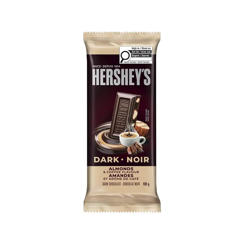 HERSHEY - DARK ALMONDS & COFFEE BAR 100GR