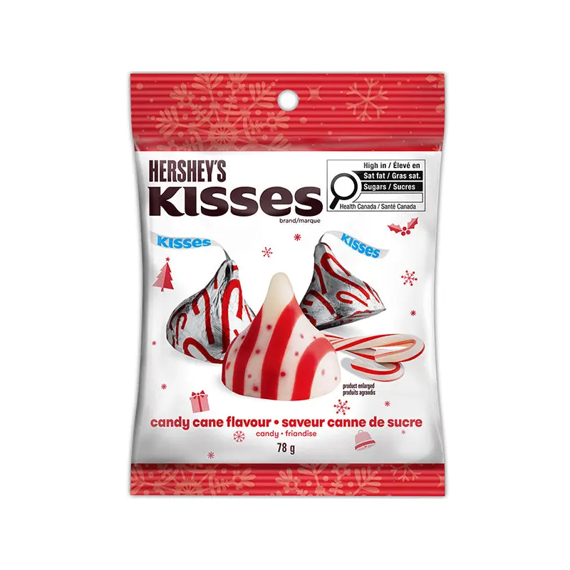 HERSHEY - KISSES CANDY CANE 78GR