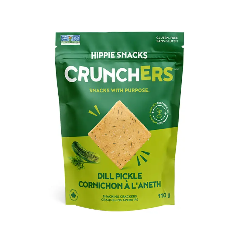 HIPPIE SNACKS - CRUNCHERS DILL PICKLE 110GR