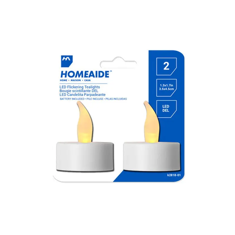 HOME AID - LED TEALIGHT 2PK EA