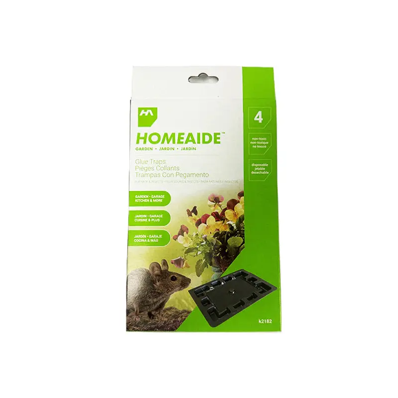 HOME AIDE - 4pk MOUSE GLUE TRAP 12x EA