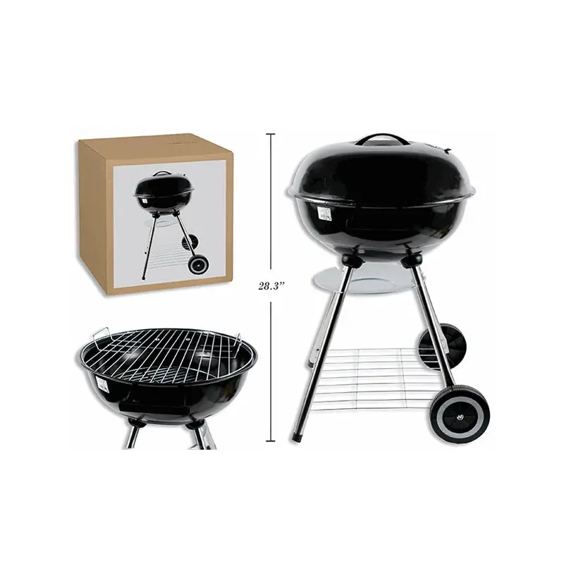 GRILL MAESTRO - 4 LEGS CHARCOAL KETTLE BBQ W/ WHEELS 28.3IN