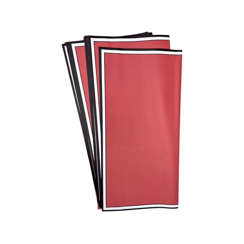 HAN SU - 20PC RED W/ BLACK EDGE WRAPPING PAPER 57x57 CM