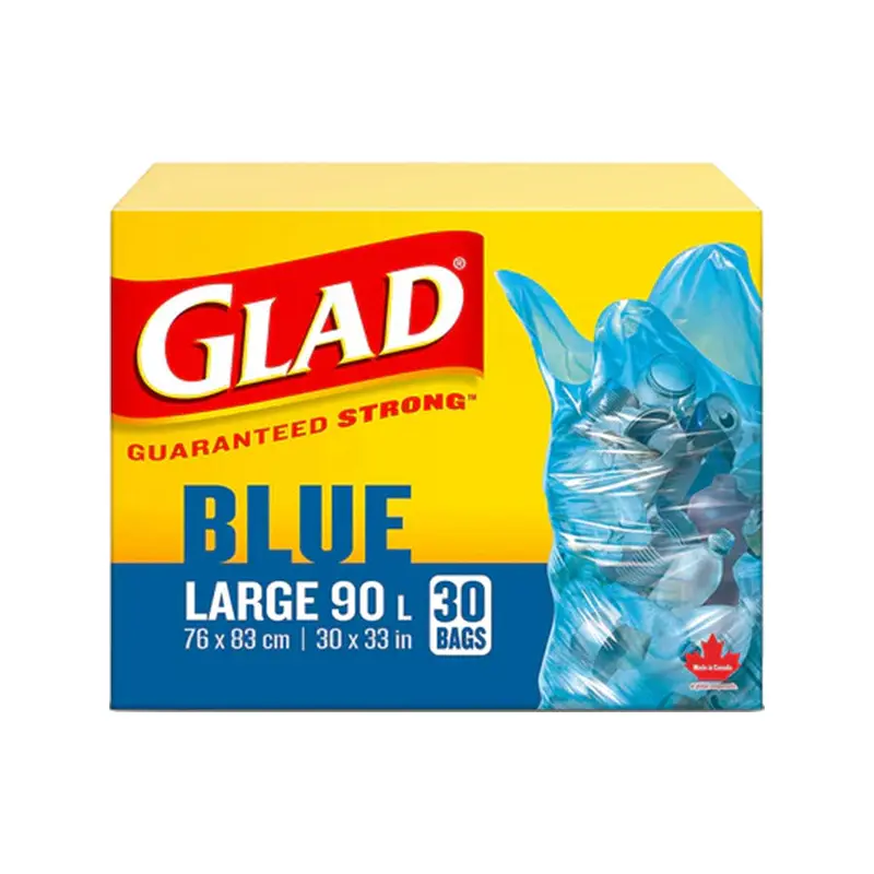 GLAD - BLUE LARGE 74L BAGS 76CM x 83CM 40CT