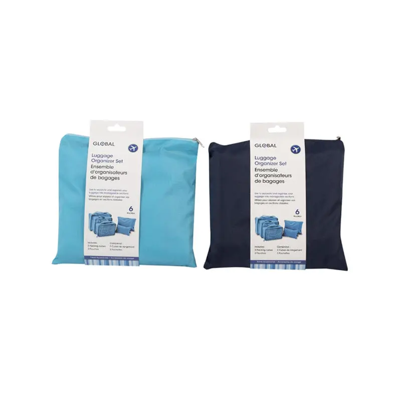 GLOBAL - LUGGAGE ORGANIZER PACKING CUBE 6PC EA